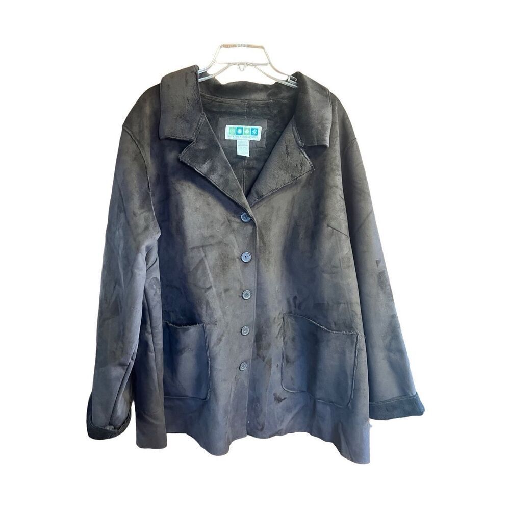Outdoor Elements  Faux Suede Jacket Sz 2X Brown  NWOT